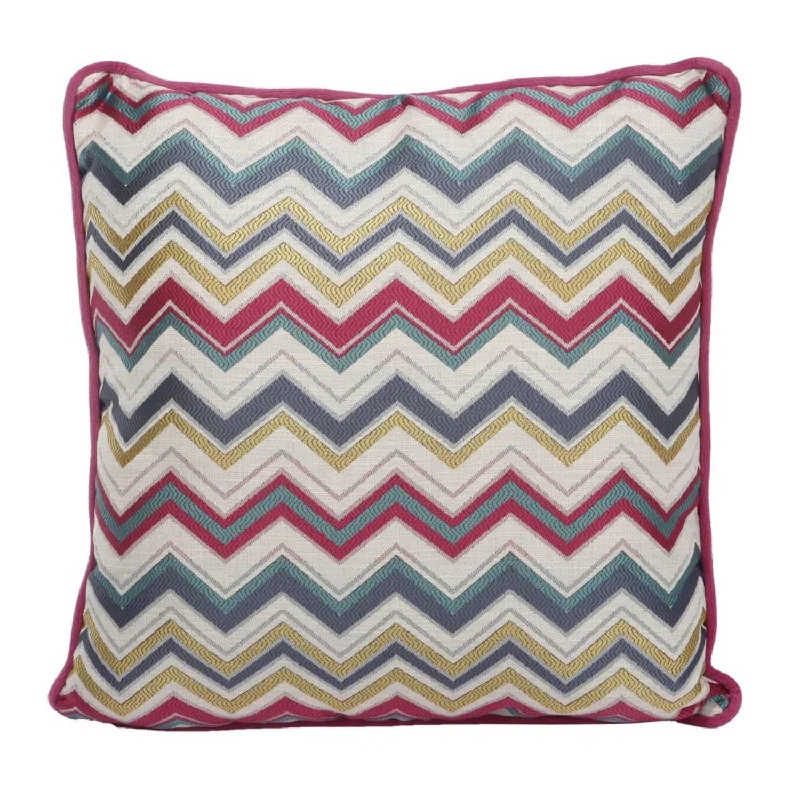 Cooling Pillows for Hot SleepersBenzara Woven Design Fabric Accent Pillow in Zigzag Pattern and Welting Details, Multicolor Cooling Pillows for Hot SleepersBenzara Woven Design Fabric Accent Pillow in Zigzag Pattern and Welting Details, Multicolor