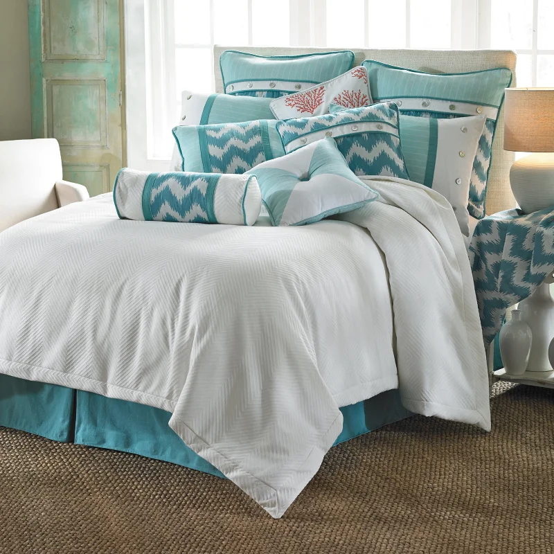 Organic linen breathable summer throws​HiEnd Accents Catalina Duvet Set