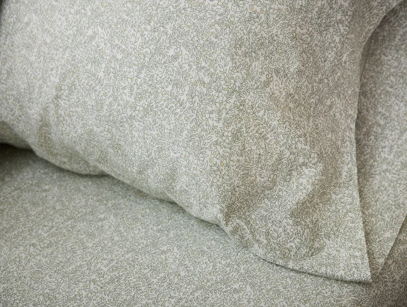 Thermal - Regulating Bamboo Sheets for All - Season ComfortOrganic Print Percale Sheets