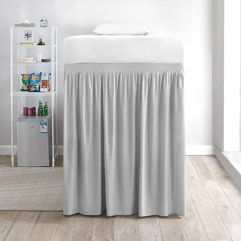 Velvet bed skirts for a luxurious and elegant appearanceExtended Bed Skirt Twin XL (3 Panel Set) - Glacier Gray Velvet bed skirts for a luxurious and elegant appearanceExtended Bed Skirt Twin XL (3 Panel Set) - Glacier Gray