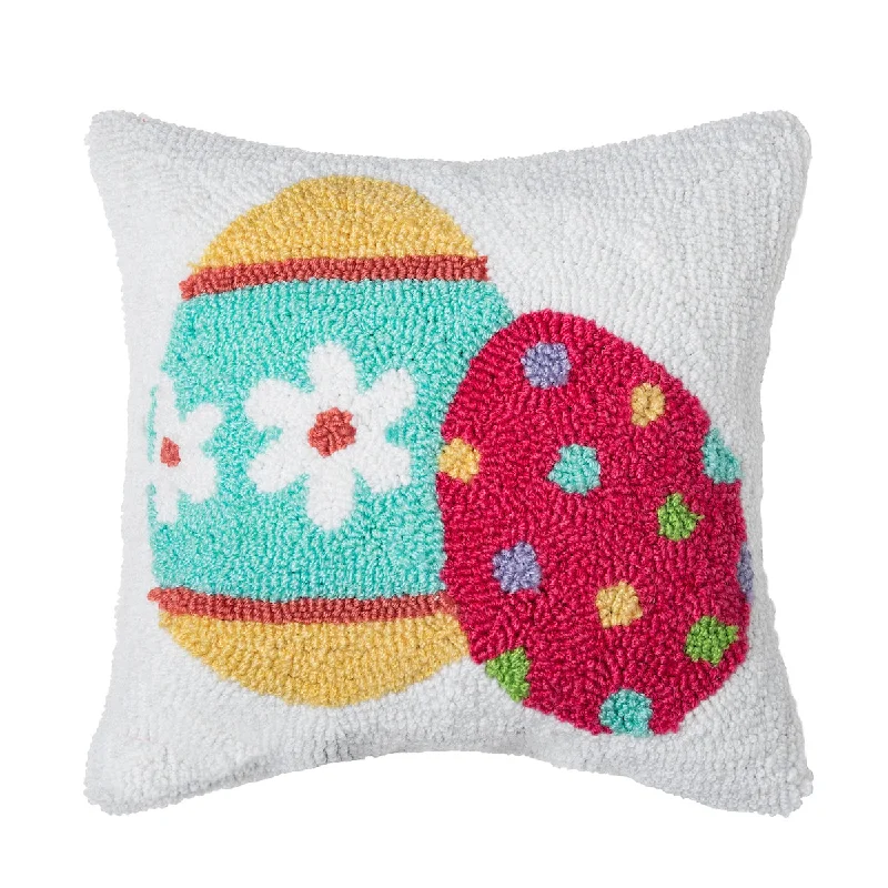 Plush Pillows for a Cozy BedEaster Eggs Hooked Mini Pillow