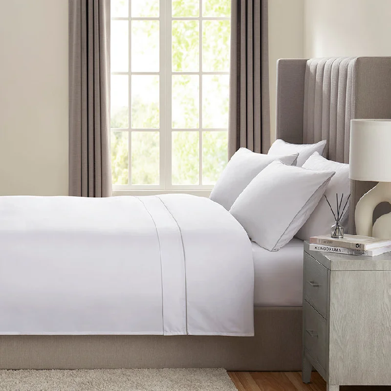 Queen - Size Sheet Sets with a European Pillowcase Set200 Thread Count Cambridge Flat Sheet - Gray