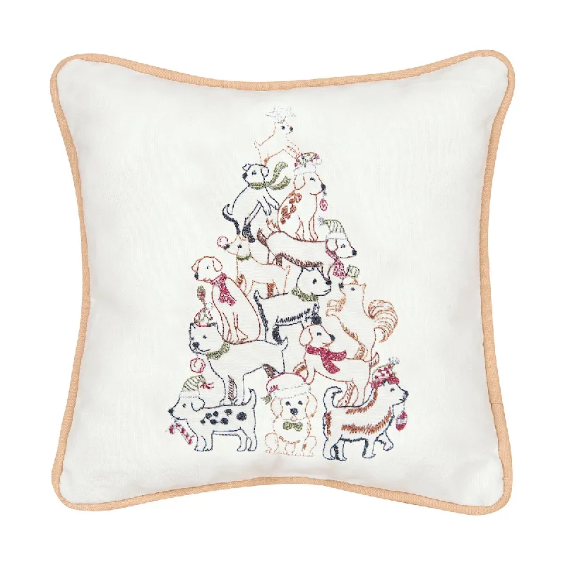 Back Support Pillows for Office ChairsPuppy Tree Mini Pillow