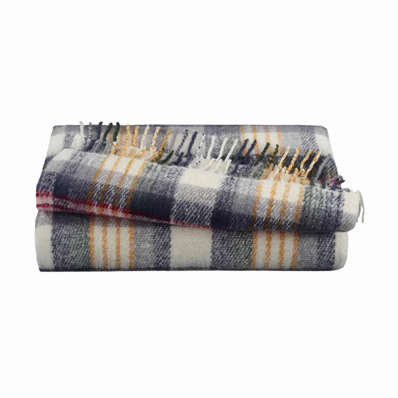 Handmade crochet colorful blankets​Mohair Plaid Throw by Vellux
