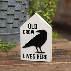 Bed skirts with a beach - themed printOld Crow Lives Here Wooden Block Sitter