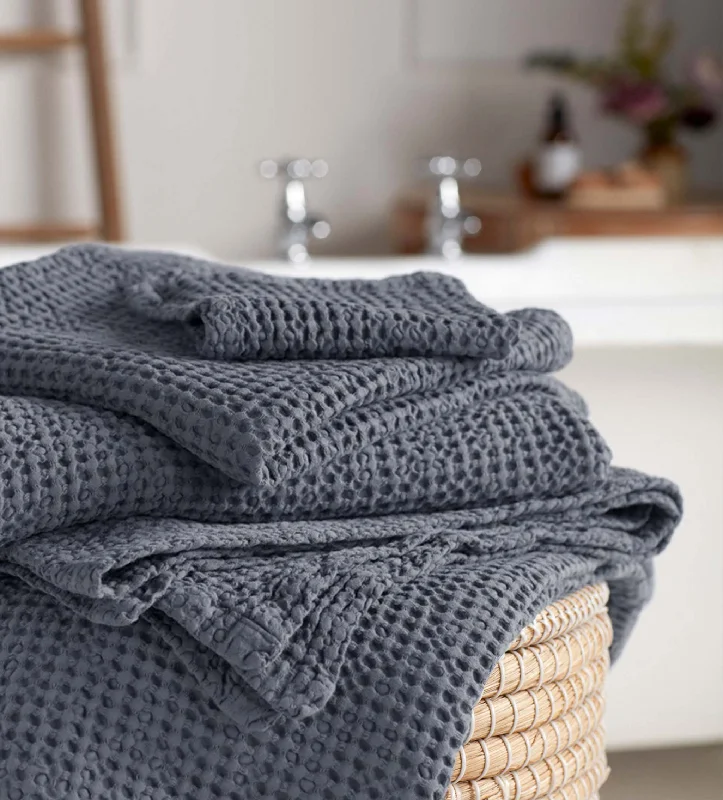 Moisture - Wicking Cotton Sheets for a Dry and Comfortable SleepFrench Blue 100% Cotton Waffle Towels