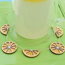 Bed skirts with a football - team - colored patternWooden Lemon Slices & Wedges Mini Garland