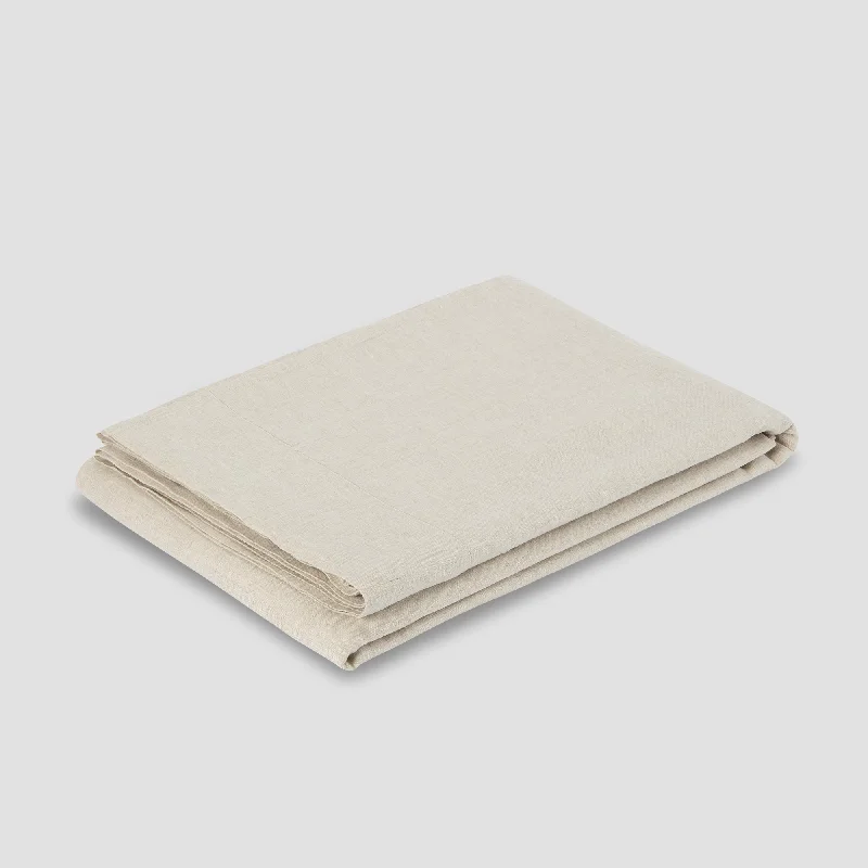 Sheet Sets with Multiple Pillowcase OptionsOatmeal 100% Linen Flat Sheet