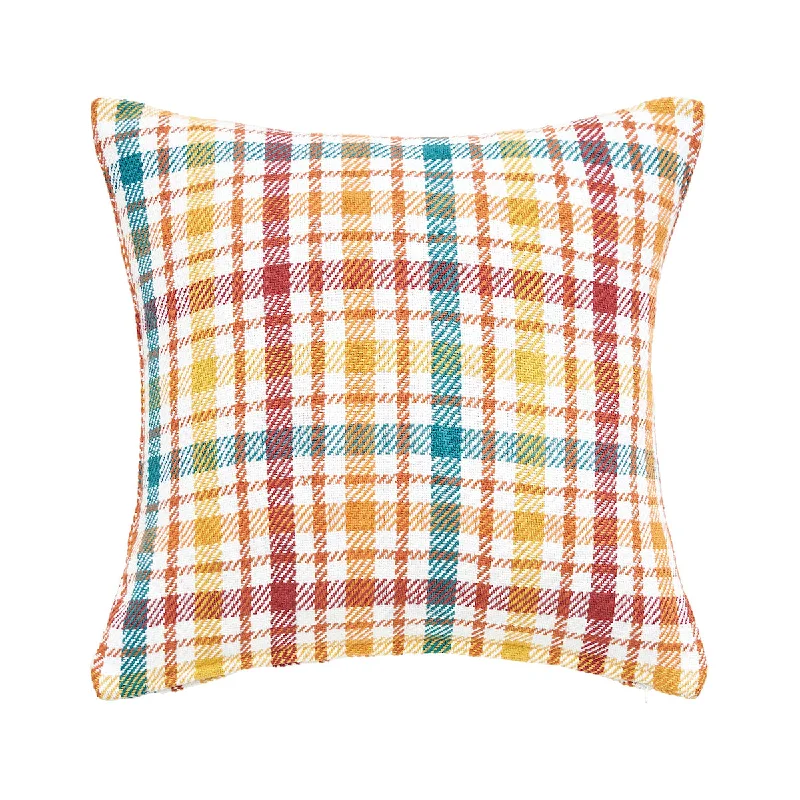 Round Pillows for Boho-Style InteriorsRadley Plaid Pillow