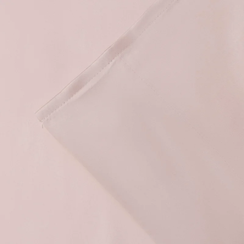 Linen - Cotton Blend Sheets for a Natural and Versatile OptionFlat Sheet in Rose (Eucalyptus Silk)