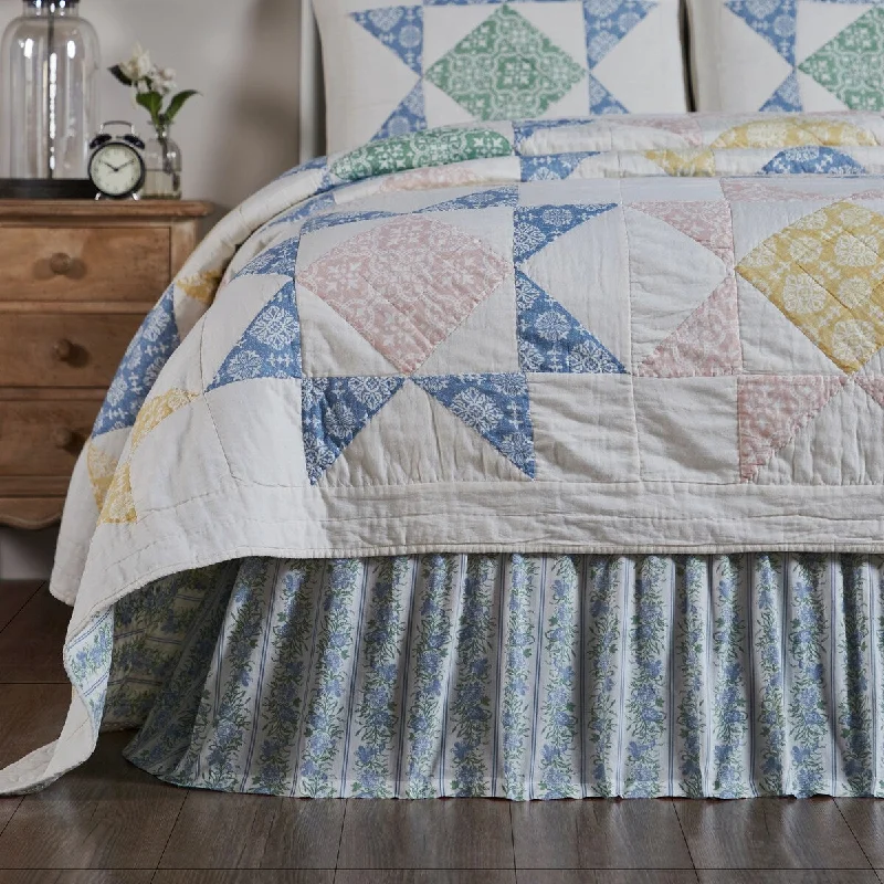 Bed skirts with a modern art - inspired printJolie Queen Bed Skirt 60x80x16