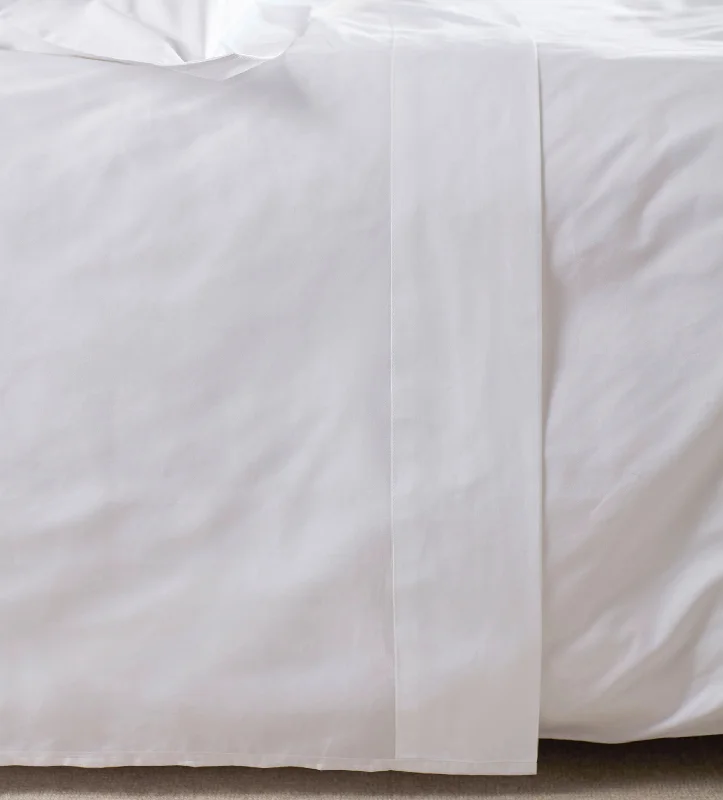 Polyester - Cotton Blend Sheets for Durability and ComfortWhite Petworth 100% Cotton 400 Thread Count Flat Sheet