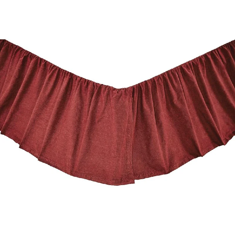Bed skirts in pastel shades for a delicate lookCheyenne American Red Bed Skirt