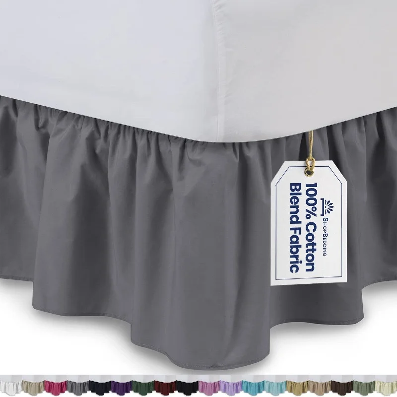 Bed skirts with a vintage - inspired patternRuffled Bedskirt with Platform, Cotton Blend Dust Ruffle Bed skirts with a vintage - inspired patternRuffled Bedskirt with Platform, Cotton Blend Dust Ruffle
