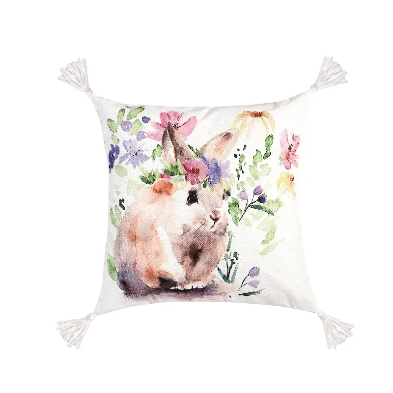 Silk Pillows for Smooth Skin and HairFlowers Bunny Pillow II