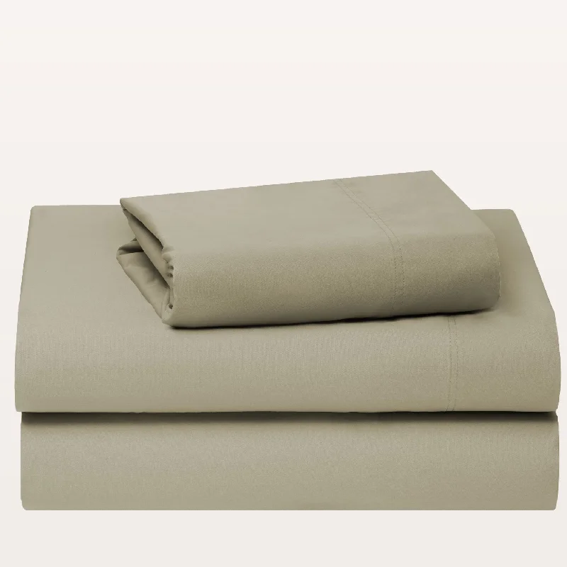 Queen - Size Sheet Sets with a European Pillowcase SetSheet Set - Classic Percale - Organic Cotton