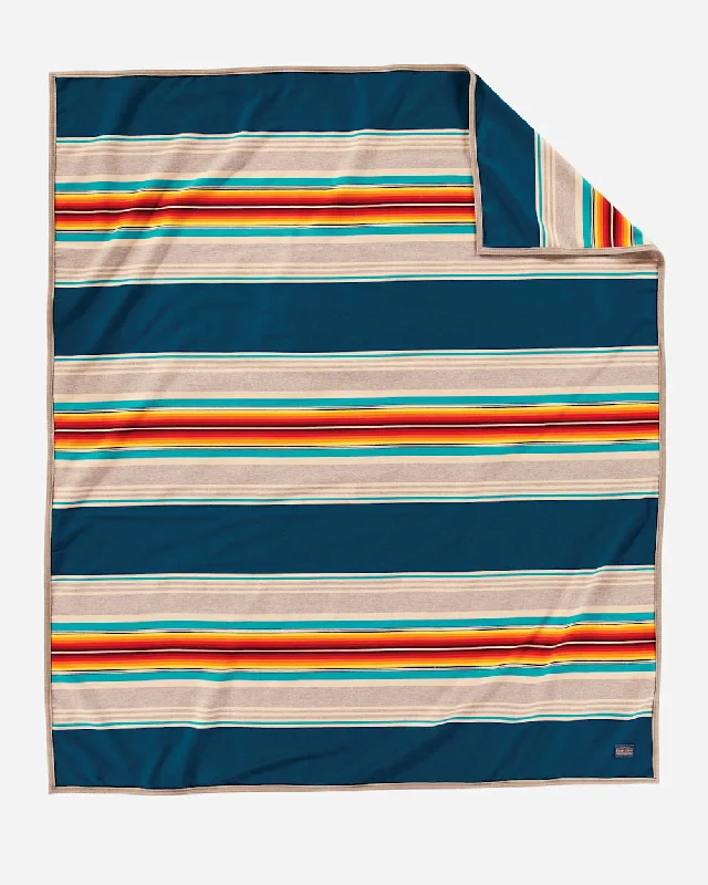 Anti - bacterial microfiber travel blankets​Serape Stripe Wool Blankets