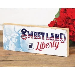 Bed skirts with a tie - back design for adjustabilitySweet Land of Liberty Shelf Sitter Block