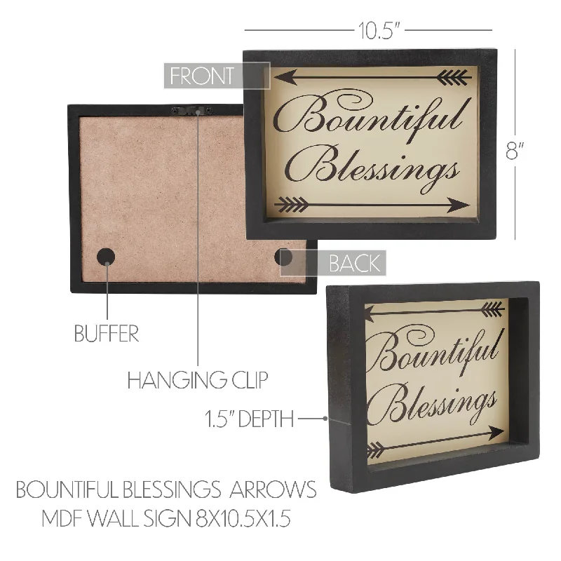 Bed skirts with a high - quality elastic waistbandBountiful Blessings w/ Arrows MDF Wall Sign 8x10.5x1.5