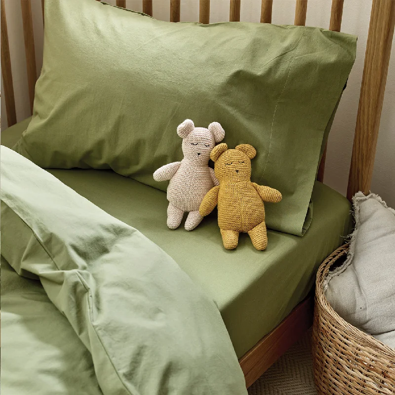 Anti - Pill Microfiber Sheets for a Smooth AppearancePear Kids Cotton Fitted Sheet