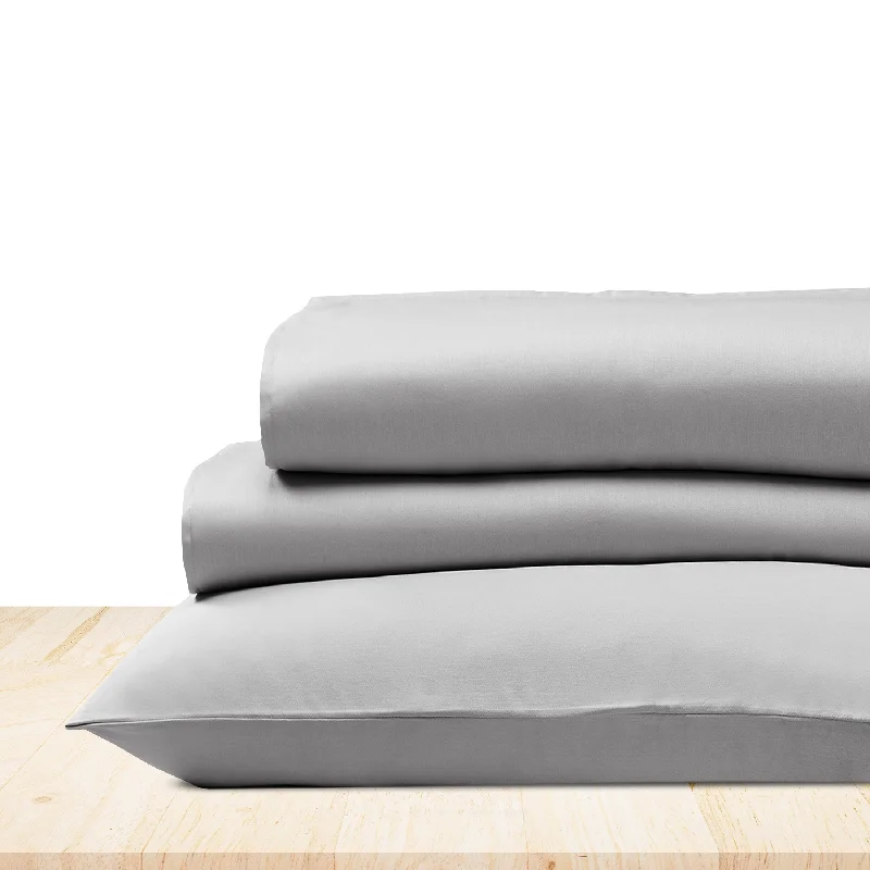 Thermal - Regulating Bamboo Sheets for All - Season ComfortSheet Set - 100% Cotton Sateen - Everyday Soft