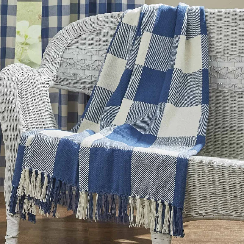 Therapeutic lavender - scented sleep blankets​Wicklow Check Throw - China Blue