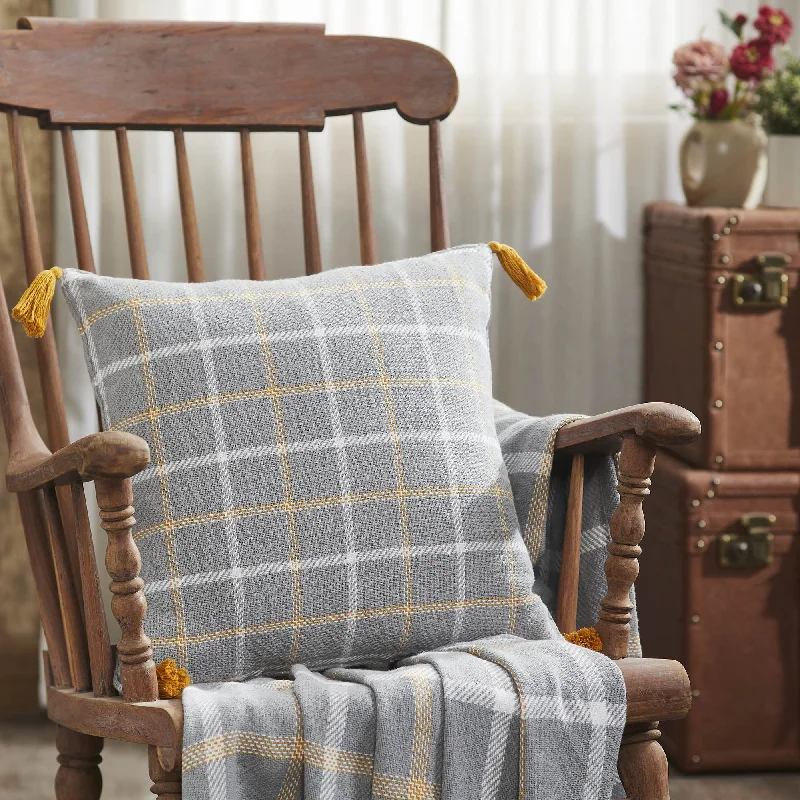 Bed skirts with a country - style patternHarvest Blessings Woven Plaid Pillow 18x18