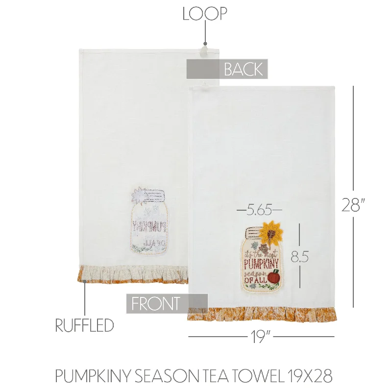 Bed skirts with a child - friendly printPumpkiny Season Tea Towel 19x28