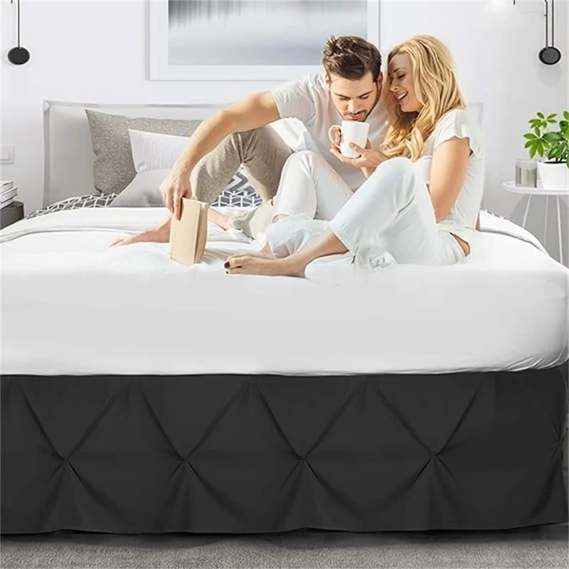 Queen - size bed skirts with ruffled edgesPinch Pleat Bed Skirt