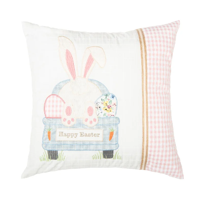 Square Pillows for Modern Home DecorHappy Easter Bunny Eggs Pillow