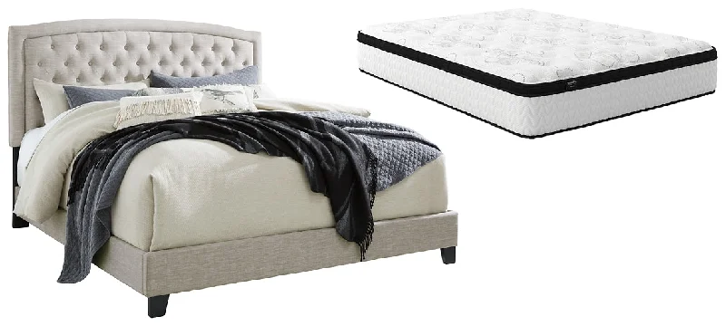 Innerspring mattresses with coil counts for supportJerary Queen Upholstered Bed with Mattress Innerspring mattresses with coil counts for supportJerary Queen Upholstered Bed with Mattress