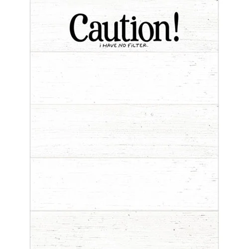 Twin - size bed skirts for a single bedCaution! I Have No Filter Notepad