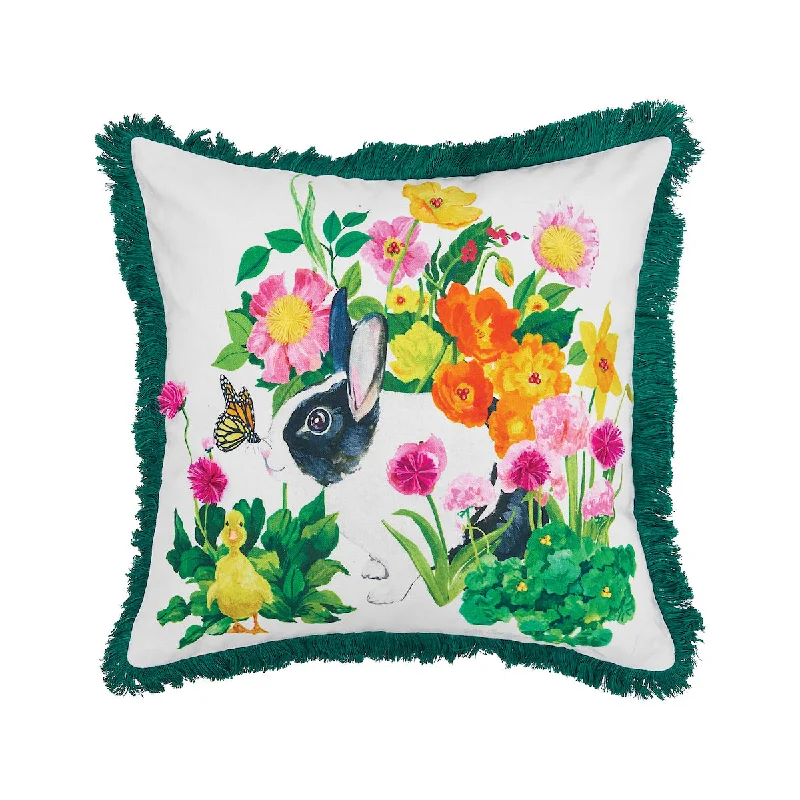 Plush Pillows for a Cozy BedBunny Floral Pillow