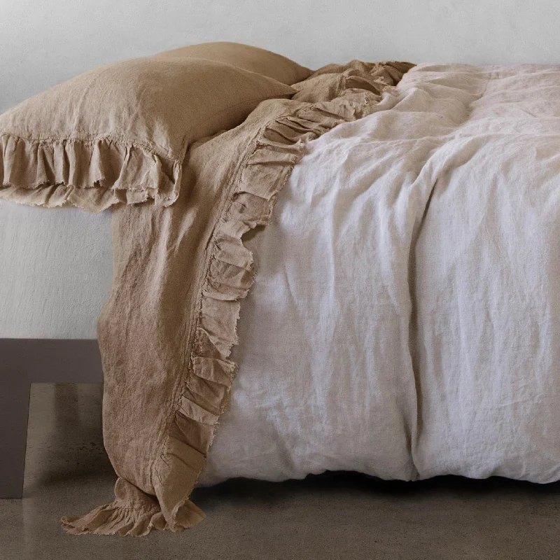 Rayon - Cotton Sheets for a Breathable and Soft BlendKristine Linen Flat Sheet - Brun