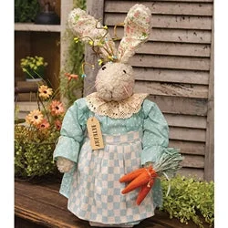 Bed skirts with a retro - style patternBethany Bunny Doll w/Carrots