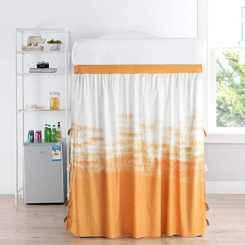 Full - size bed skirts with a gathered fabricOmbre Sunset Bed Skirt Panel with Ties (1 & 3 Panel) - Ochre Full - size bed skirts with a gathered fabricOmbre Sunset Bed Skirt Panel with Ties (1 & 3 Panel) - Ochre