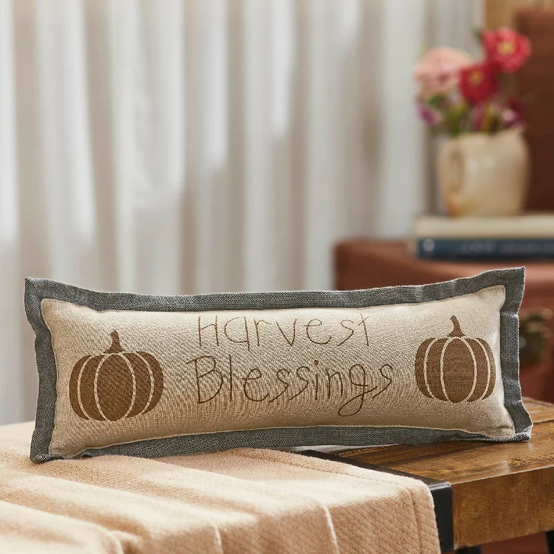 Bed skirts in pastel shades for a delicate lookHarvest Blessings Pumpkin Pillow 5x15 Bed skirts in pastel shades for a delicate lookHarvest Blessings Pumpkin Pillow 5x15
