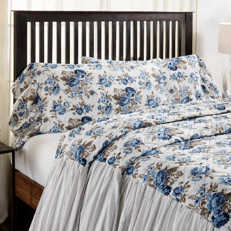 Hypoallergenic Pillows for Allergy SufferersAnnie Blue Floral Ruffled King Pillow Case Set of 2 21x36+8 VHC Brands Hypoallergenic Pillows for Allergy SufferersAnnie Blue Floral Ruffled King Pillow Case Set of 2 21x36+8 VHC Brands