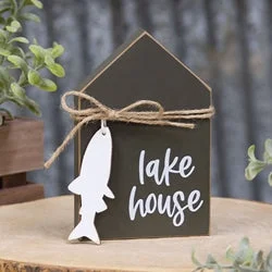 Bed skirts with a beach - themed printLake House Wooden Block Sitter