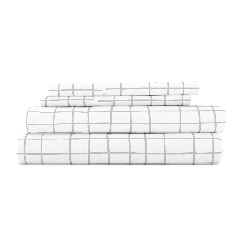 Thermal - Regulating Bamboo Sheets for All - Season ComfortCrossroad Pattern 4-Piece Sheet Set