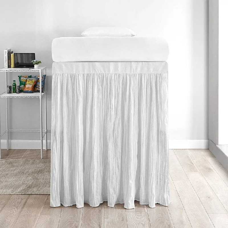 Bed skirts with a child - friendly printCrinkle Extended Bed Skirt Twin XL (3 Panel Set) - White Bed skirts with a child - friendly printCrinkle Extended Bed Skirt Twin XL (3 Panel Set) - White