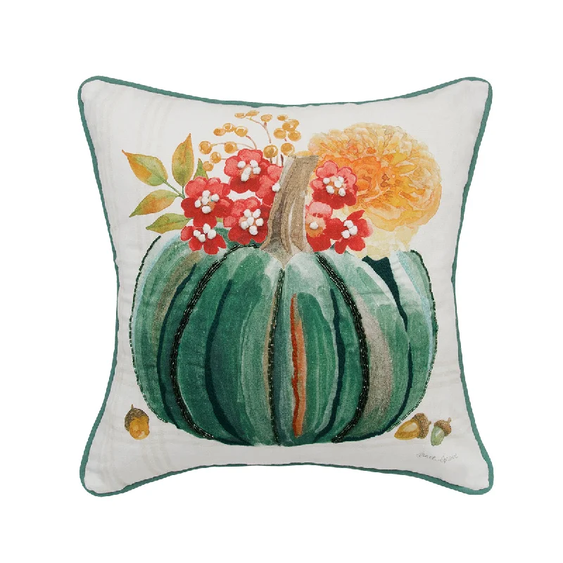 Feather Pillows for a Luxurious SleepTeal Pumpkin Harvest Pillow