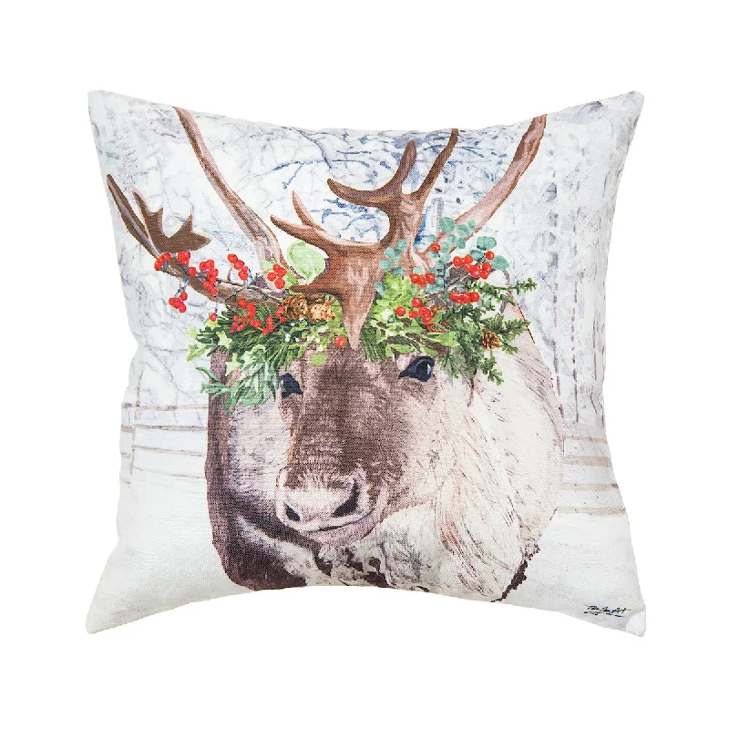 Down Alternative Pillows for Ethical ChoicesReindeer Flower Crown Pillow