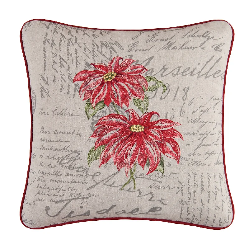 Adjustable Pillows for Customized ComfortPoinsettia Pillow