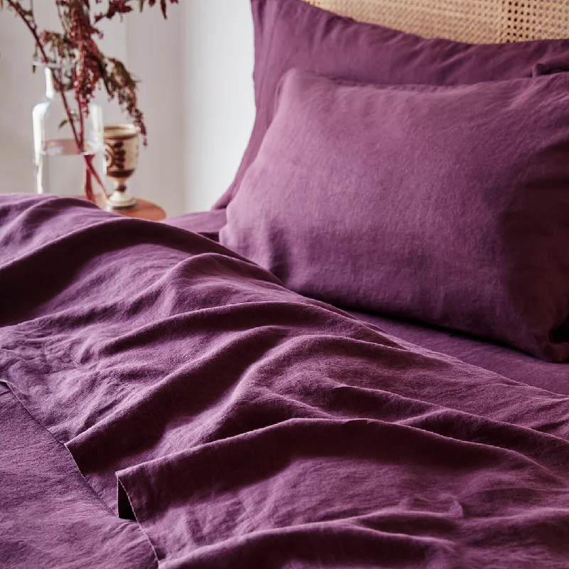 Organic Flannel Sheets for a Natural and Warm SleepBerry 100% Linen Flat Sheet