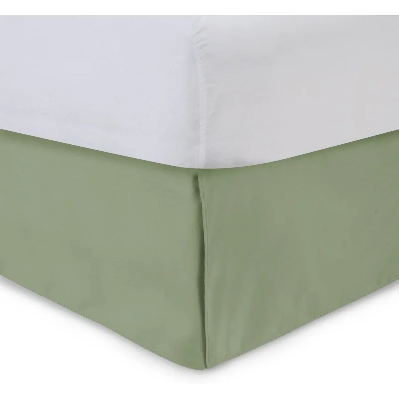 Bed skirts with a contemporary styleTailored Bedskirt with Split Corners -14 inch Drop, Sage, Twin XL