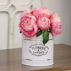 Bed skirts with a satin finish for a shiny appearanceFull Bloom Peony Bouquet Rose Pink