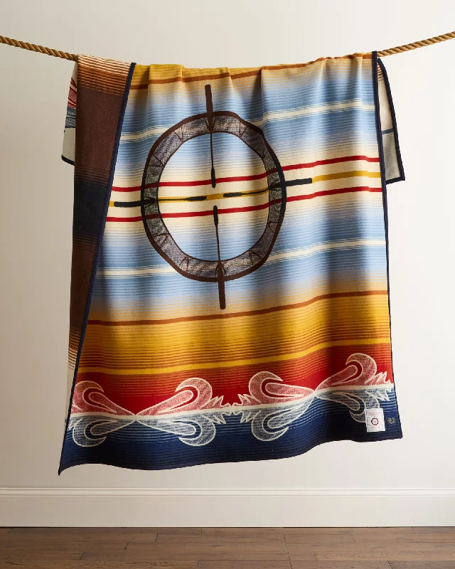 Quilted cotton floral print bed blankets​Drum Keepers Blanket