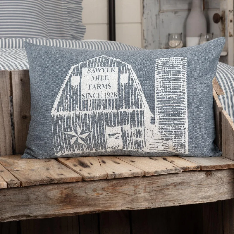 Hypoallergenic Pillows for Allergy SufferersSawyer Mill Blue Barn Pillow 14x22 VHC Brands