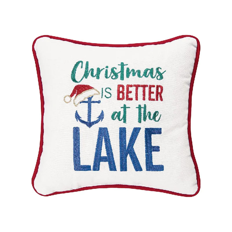 Cotton Pillows for Natural ComfortChristmas Better at Lake Mini Pillow